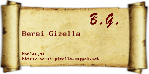 Bersi Gizella névjegykártya
